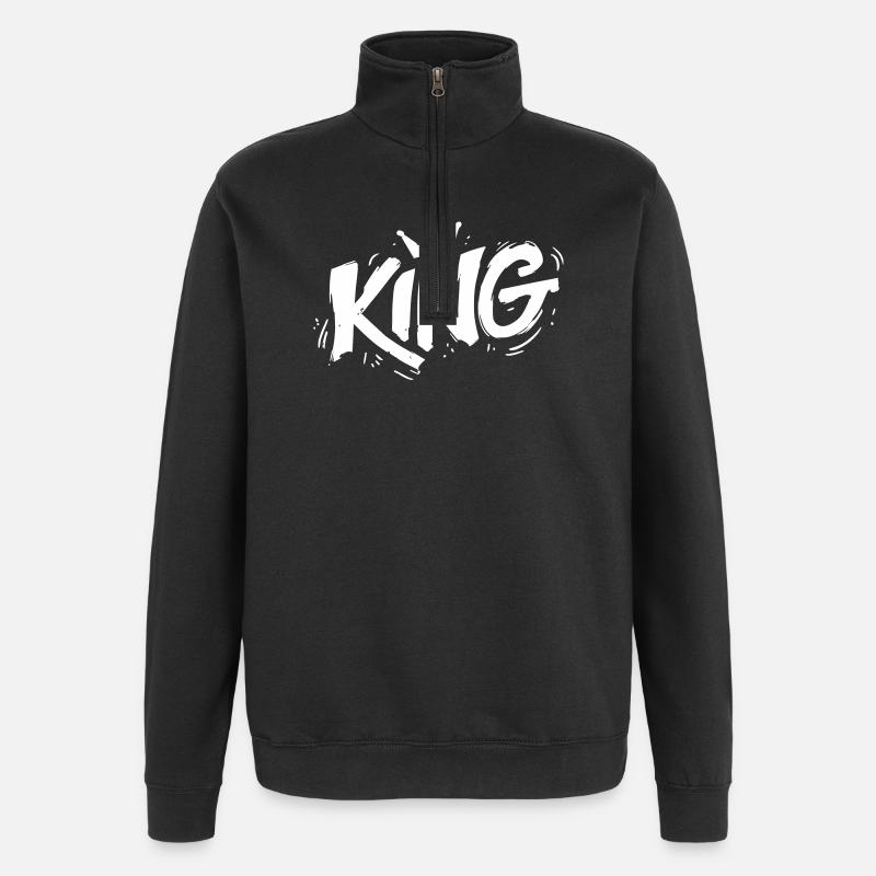 König Roi du graffiti - Sweat à zip 1/4 - noir
