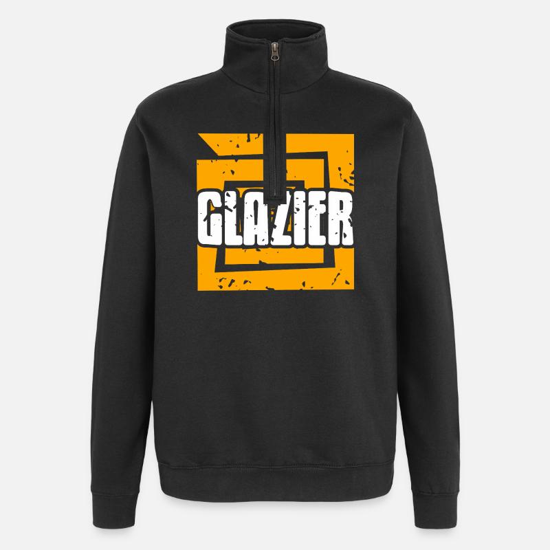 Evolution Glazier Funny Trade Job Progression - Quarter-Zip Sweatshirt - black