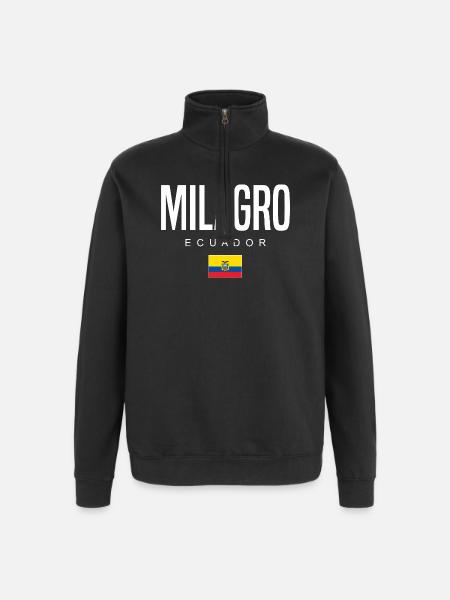 Milagro Ecuador Ecuadorian - Quarter-Zip Sweatshirt - black