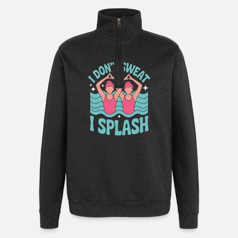 Synchronschwimmen Kunstschwimmen Wassersport - Quarter-Zip-Sweatshirt - Schwarz