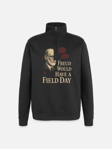 Future psychologist diagnose me - Quarter-Zip Sweatshirt - black