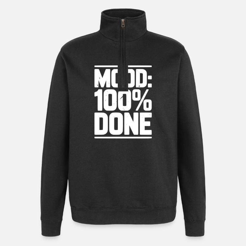 Humeur : 100 % Terminé - Sweat à zip 1/4 - noir