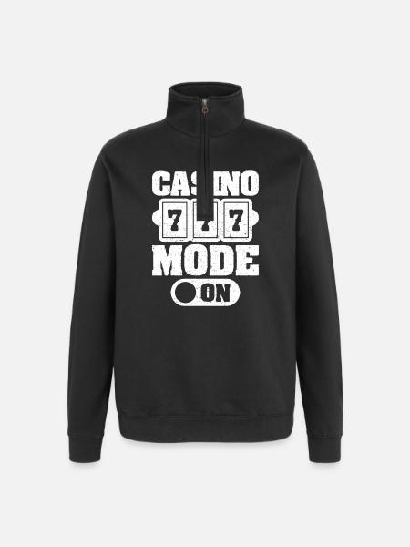 Casino Gambler Mode On Gambling - Quarter-Zip Sweatshirt - black