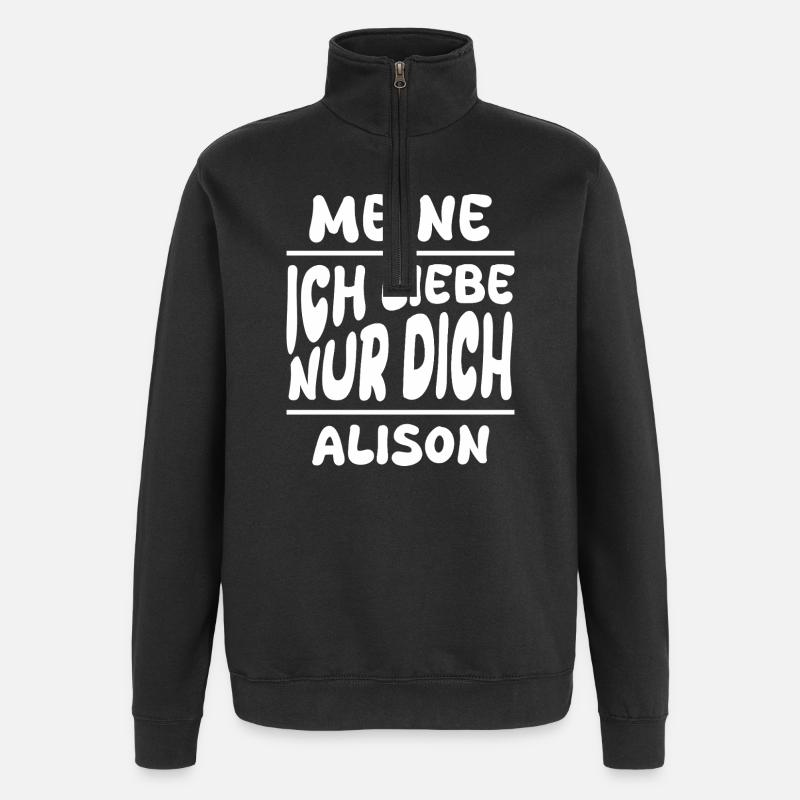 Gift for Alison - Quarter-Zip Sweatshirt - black
