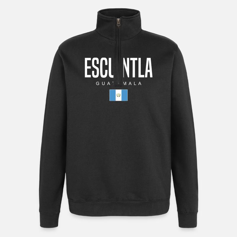 Escuintla Guatemala Guatemalteken - Sweat à zip 1/4 - noir