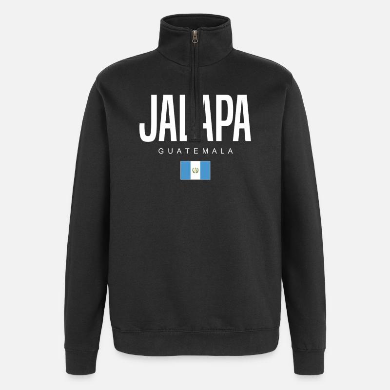 Jalapa Guatemala Guatemalteken - Sweat à zip 1/4 - noir