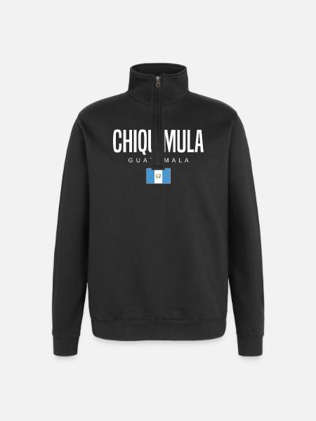 Chiquimula Guatemala Guatemalteken - Sweat à zip 1/4 - noir