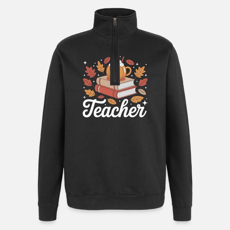 Inspiration pour les enseignants d’automne - Sweat à zip 1/4 - noir