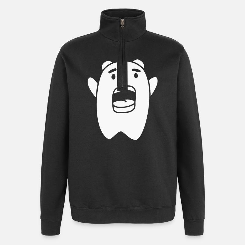 Nerd Scream – Geek Humor & Physics - Quarter-Zip Sweatshirt - black
