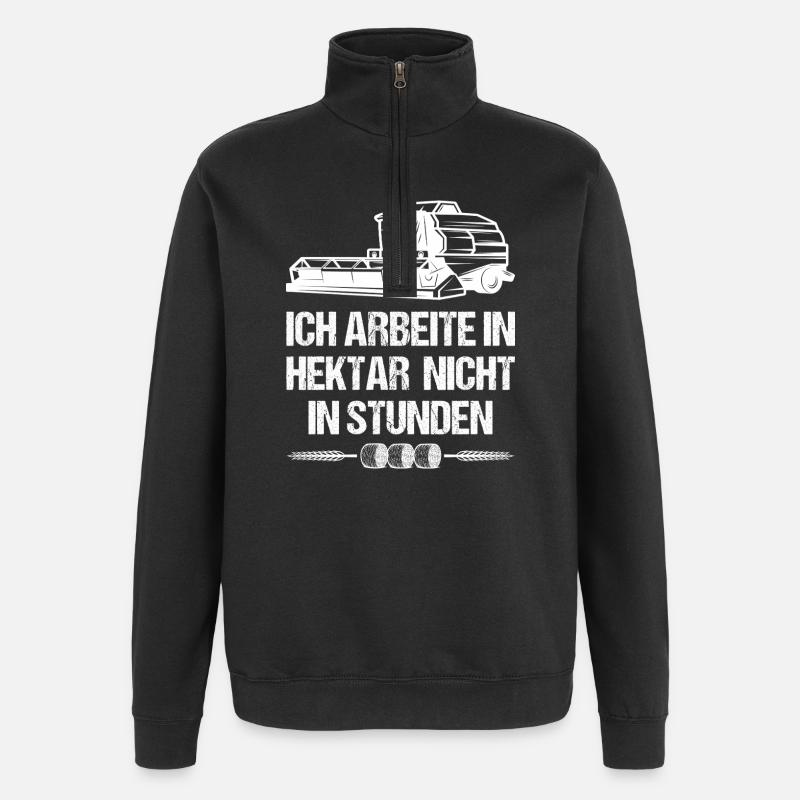 Moissonneuse-batteuse Farmer - Sweat à zip 1/4 - noir