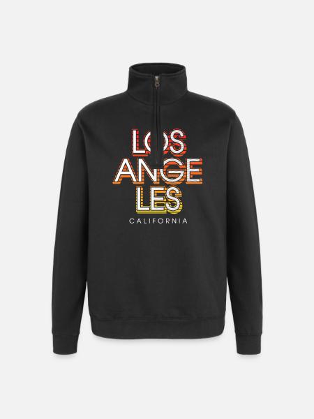 Los Angeles Friendship Design Pack - Quarter-Zip Sweatshirt - black