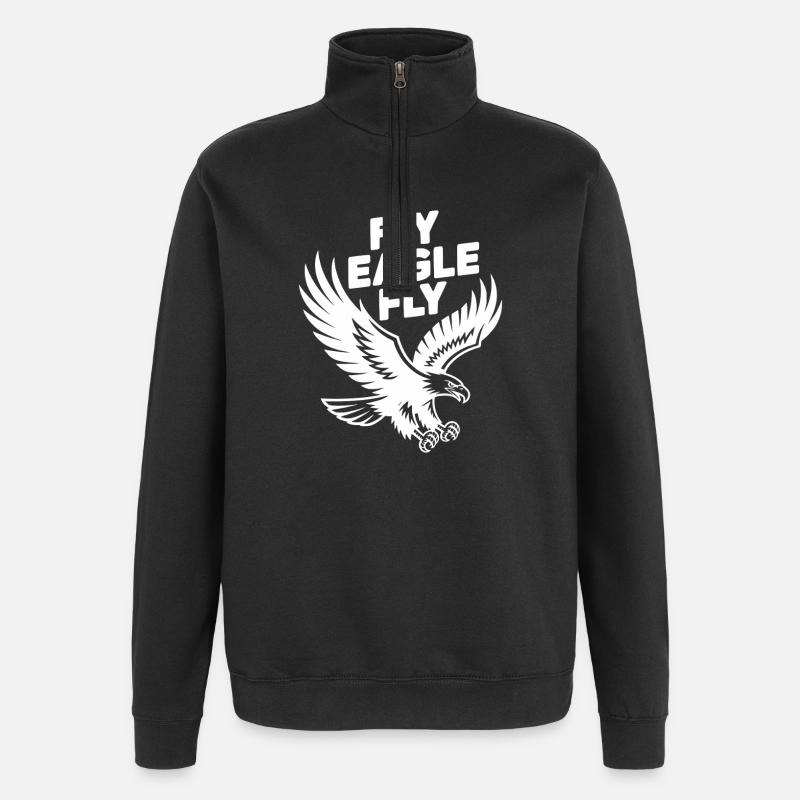 Mouche Aigle Mouche - Sweat à zip 1/4 - noir