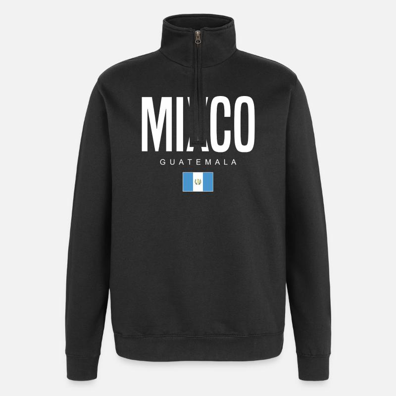 Mixco Guatemala Guatemalteken - Sweat à zip 1/4 - noir