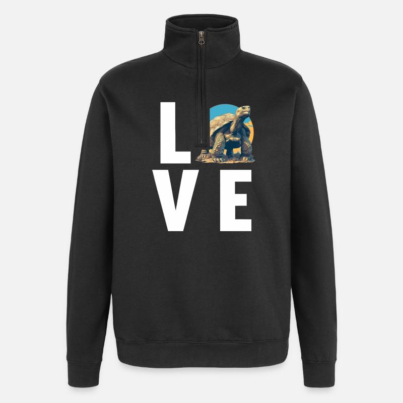 Tortues Tortue - Sweat à zip 1/4 - noir
