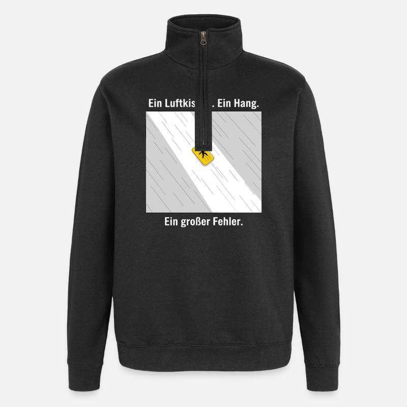 Ein großer Fehler - Quarter-Zip-Sweatshirt - Schwarz