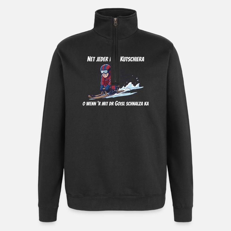 Net jeder ka's Kutschiera - Quarter-Zip-Sweatshirt - Schwarz
