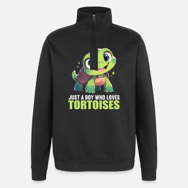 Tortues Tortue - Sweat à zip 1/4 - noir