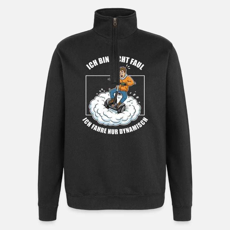 I only drive dynamically - Quarter-Zip Sweatshirt - black