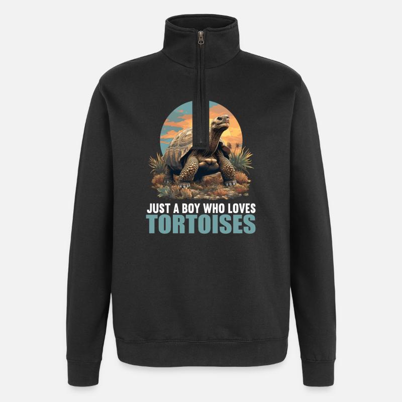 Tortues Tortue - Sweat à zip 1/4 - noir