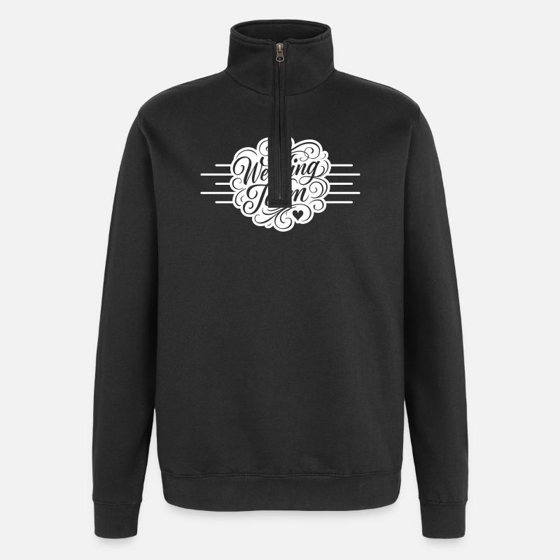 Hochzeit Team - Quarter-Zip-Sweatshirt - Schwarz