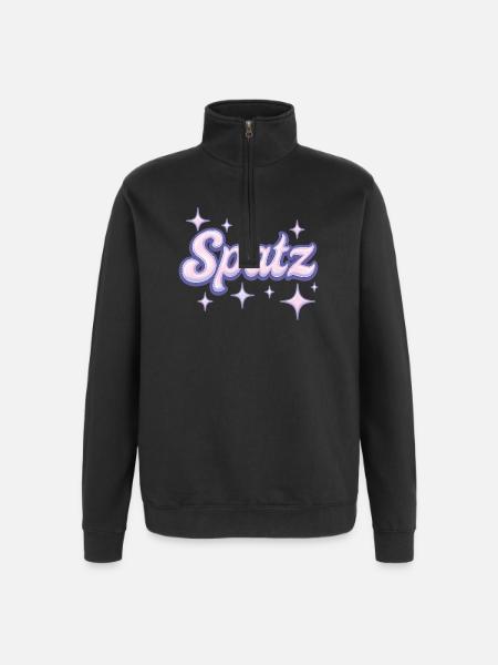 Spatz / Y2K Design - Sweat à zip 1/4 - noir