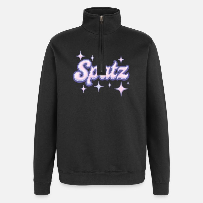 Spatz / Y2K Design - Quarter-Zip Sweatshirt - black