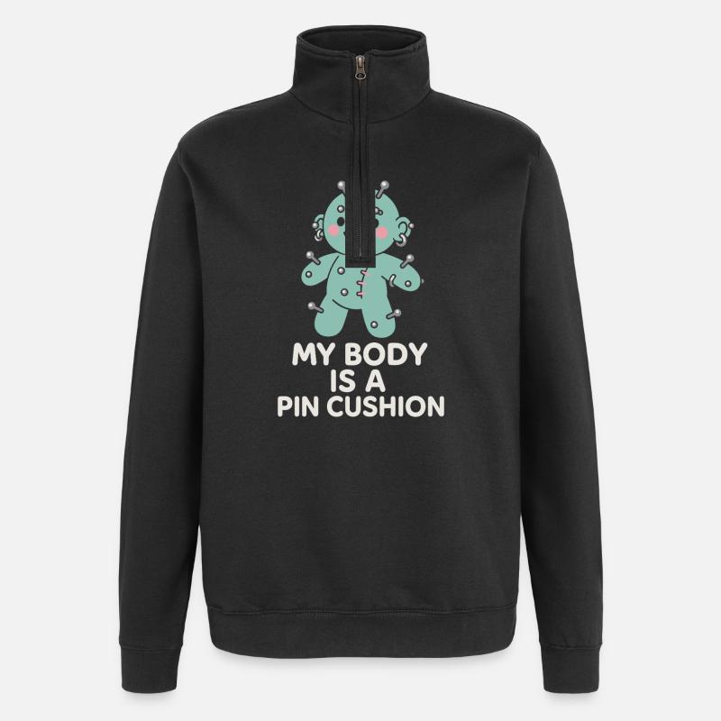 Piercing Addict Body Mod Enthusiast - Sweat à zip 1/4 - noir