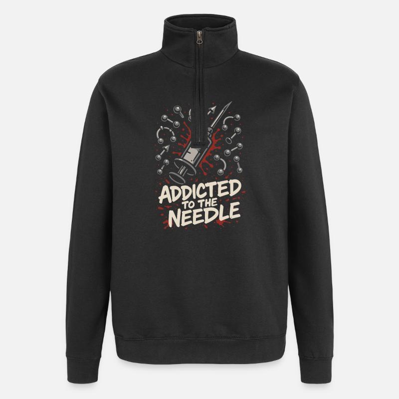 Piercing Addict Body Mod Enthusiast - Sweat à zip 1/4 - noir