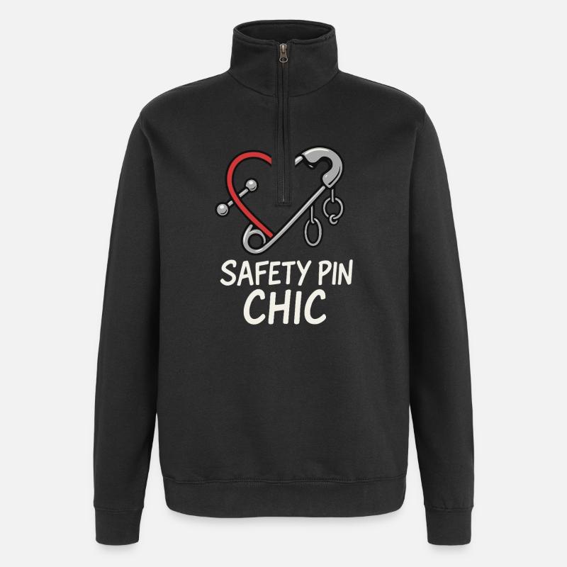 Piercing Addict Body Mod Enthusiast - Sweat à zip 1/4 - noir