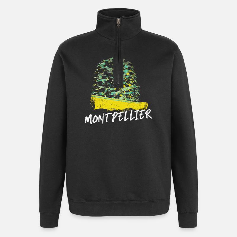 Montpellier Dynamic Colours in Architecture - Quarter-Zip Sweatshirt - black
