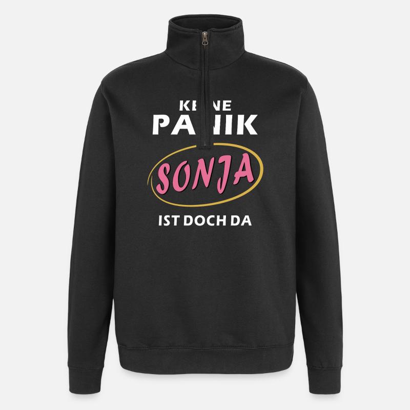 PAS DE PANIQUE SONJA - Sweat à zip 1/4 - noir