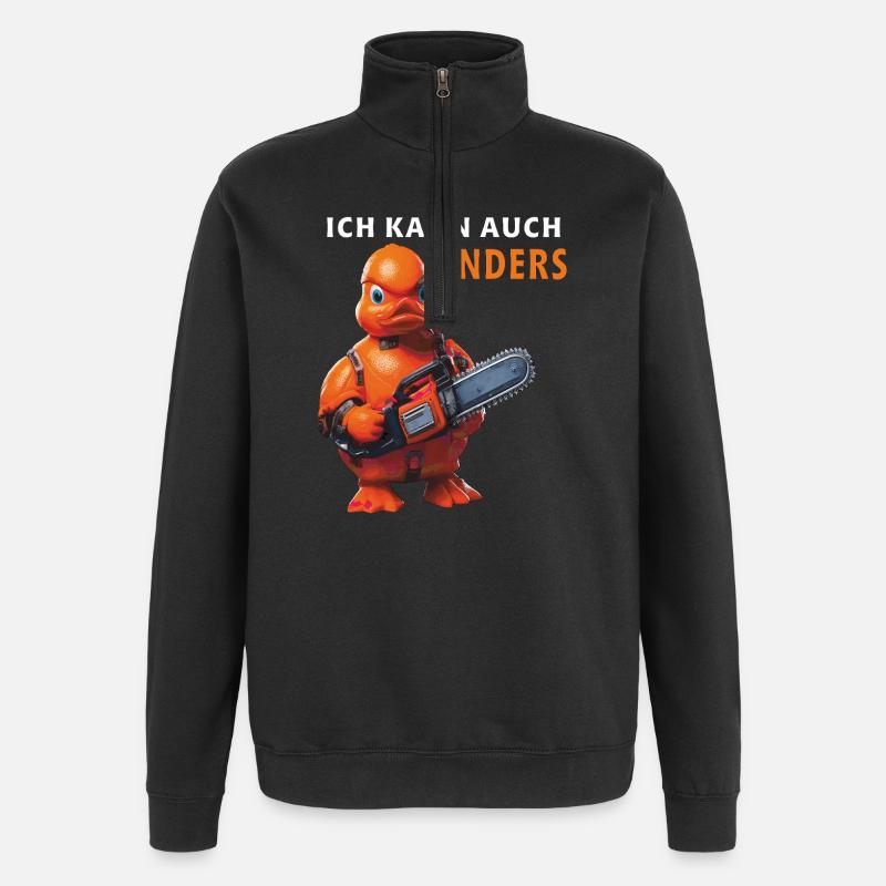 ICH KANN AUCH ANDERS - Quarter-Zip-Sweatshirt - Schwarz