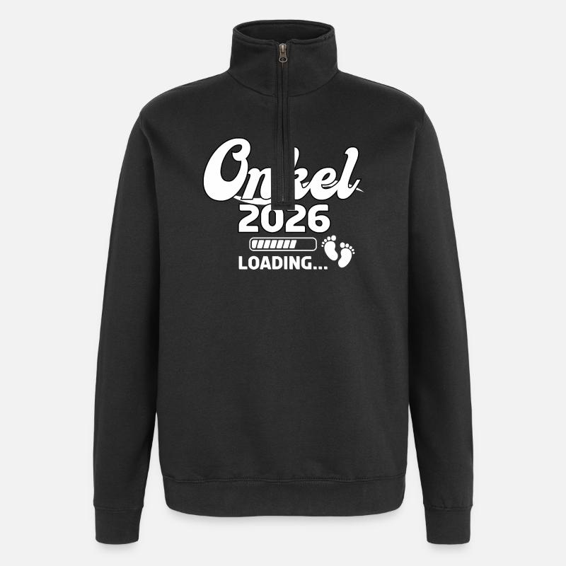 Uncle 2026 Chargement Design - Sweat à zip 1/4 - noir