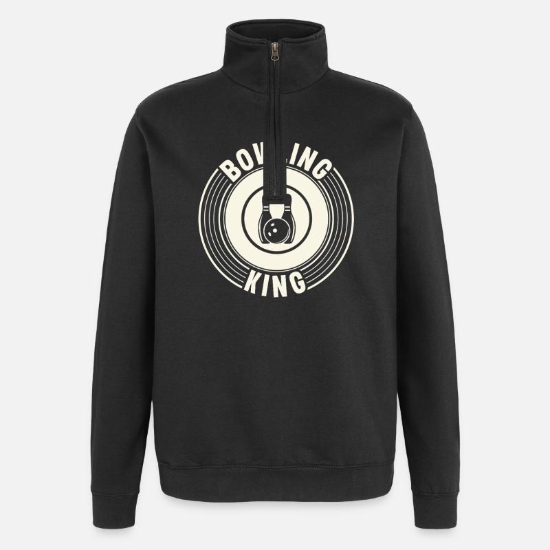 Bowling - Sweat à zip 1/4 - noir