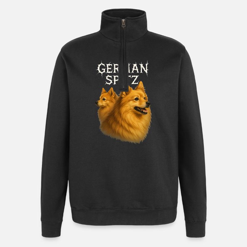 German top - Quarter-Zip Sweatshirt - black