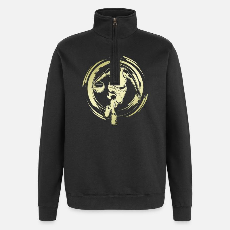 Basketteur Basketteur Basketteur Silhouette - Sweat à zip 1/4 - noir