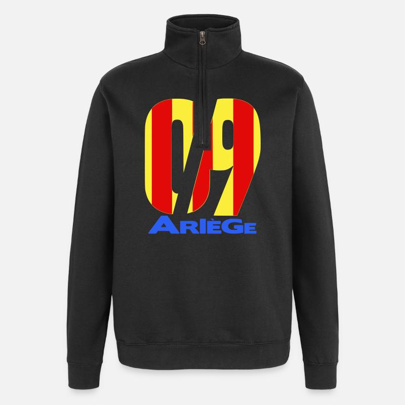 09 Ariège - Quarter-Zip Sweatshirt - black