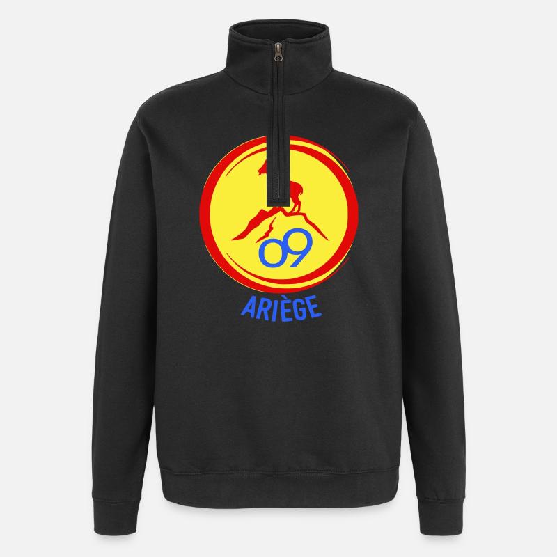 Alpine ibex Ariège 09 - Quarter-Zip Sweatshirt - black