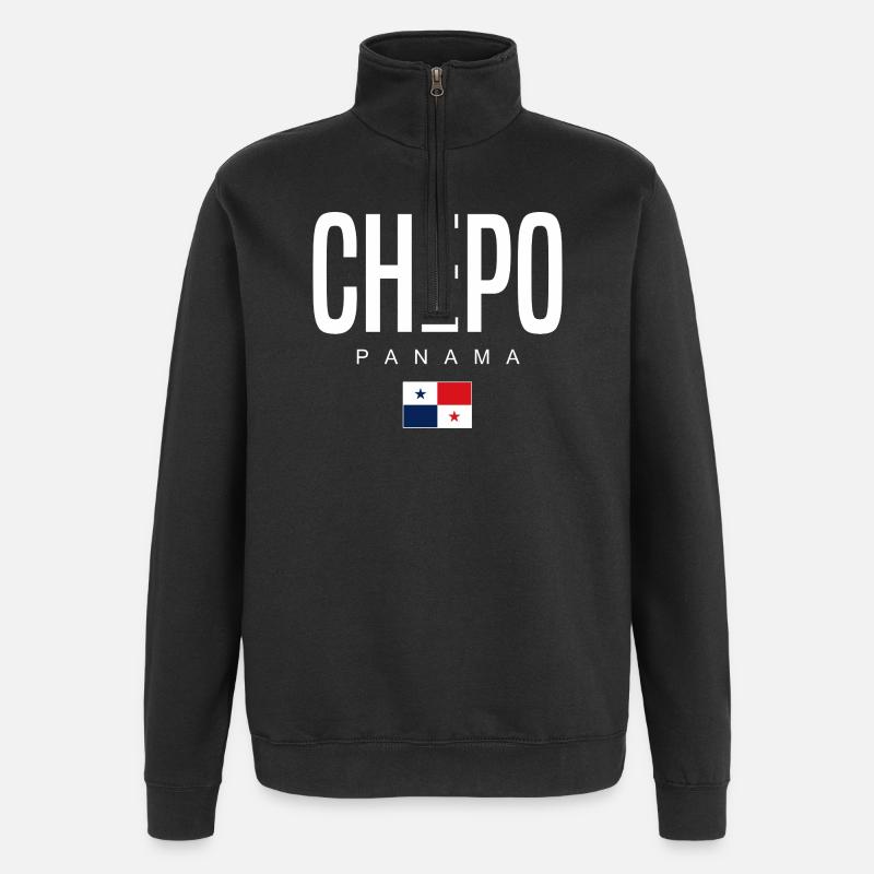 Chepo Panama Panamaer - Quarter-Zip-Sweatshirt - Schwarz