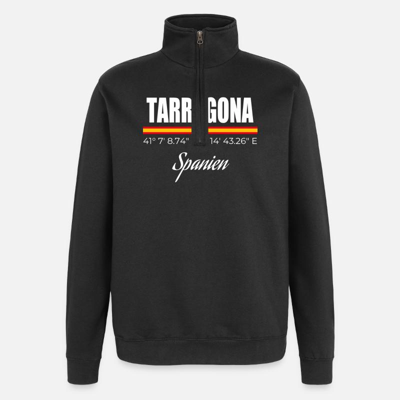 Tarragona - Quarter-Zip Sweatshirt - black