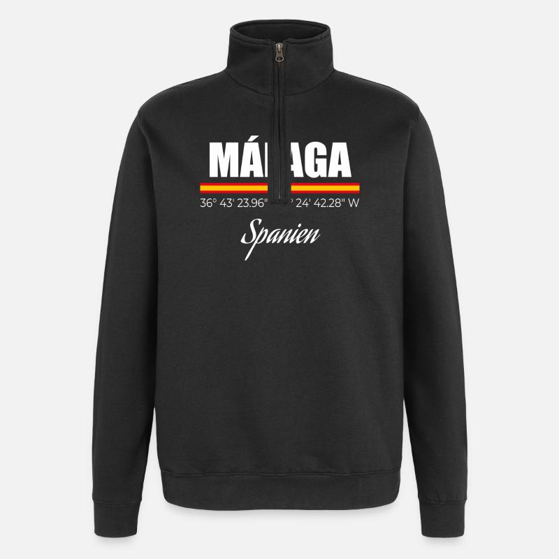 Malaga - Sweat à zip 1/4 - noir