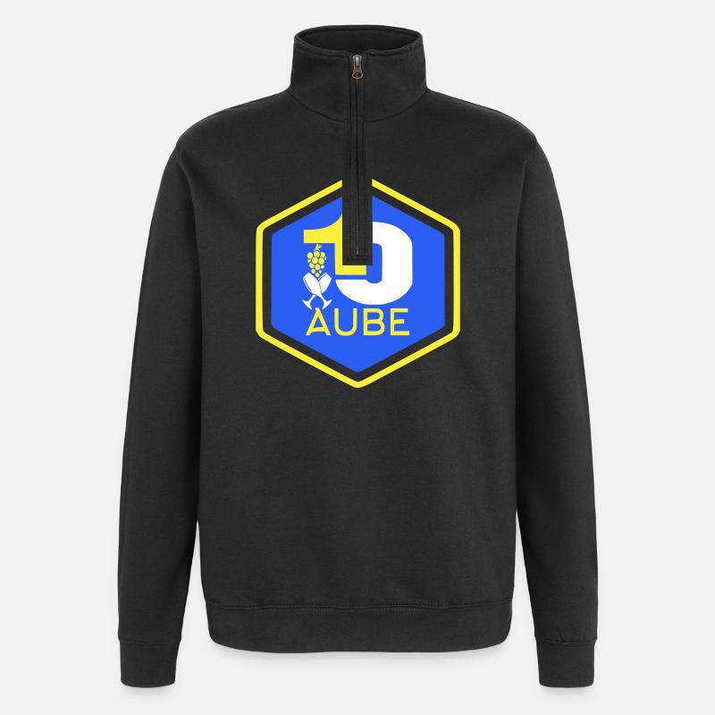 Aube 10 - Sweat à zip 1/4 - noir