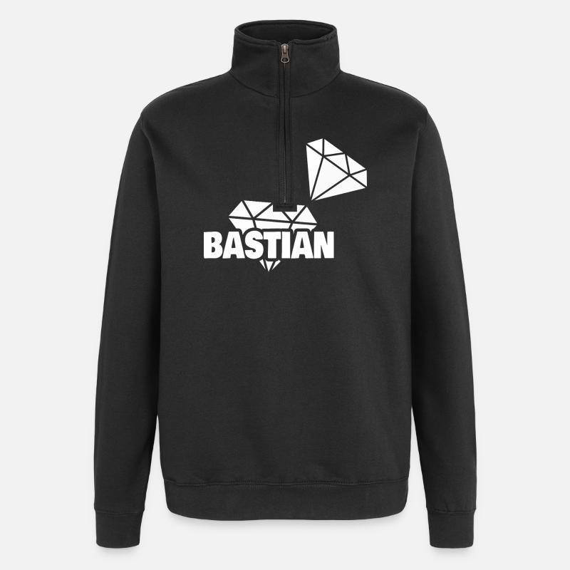 Kostbar Bastian - Quarter-Zip-Sweatshirt - Schwarz