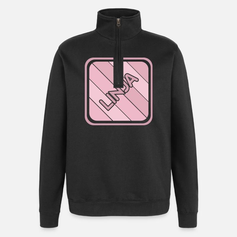 Geschenk für Linja - Quarter-Zip-Sweatshirt - Schwarz
