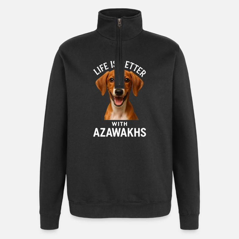 Azawakh - Quarter-Zip Sweatshirt - black