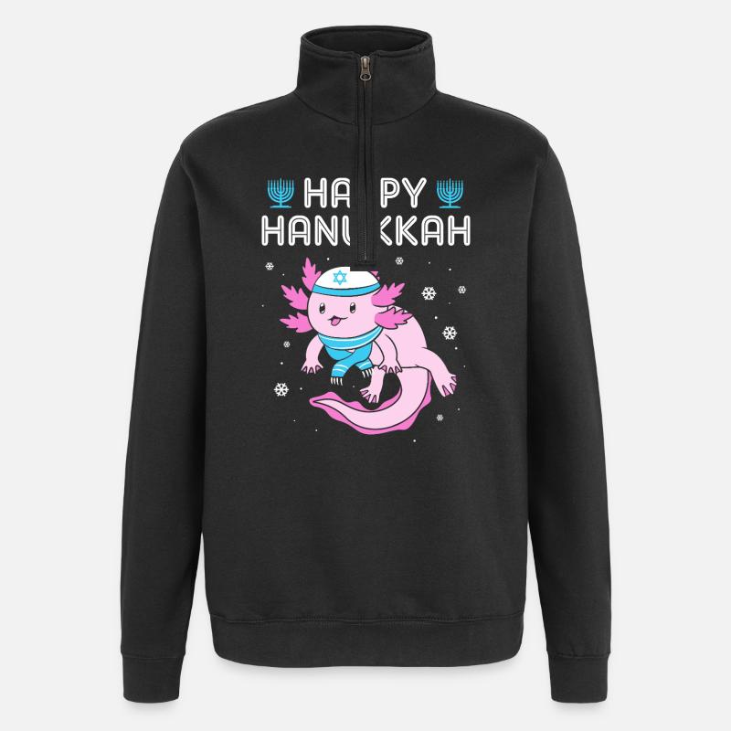 Hanoukka Hanoukka Hanoukka - Sweat à zip 1/4 - noir