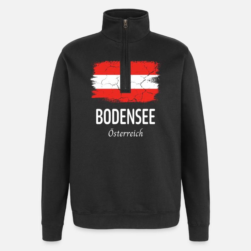 Bodensee - Quarter-Zip-Sweatshirt - Schwarz
