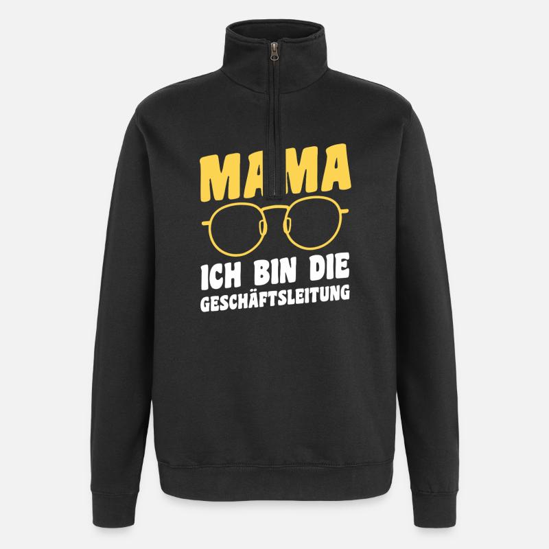 Dad Technician Father - Quarter-Zip Sweatshirt - black