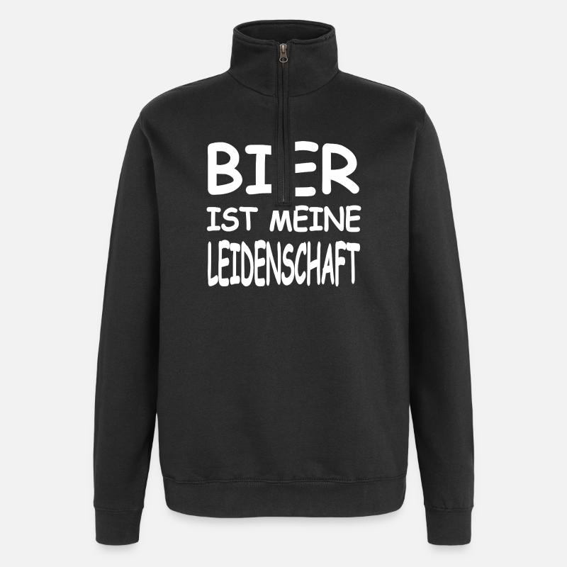 Bier - Quarter-Zip-Sweatshirt - Schwarz