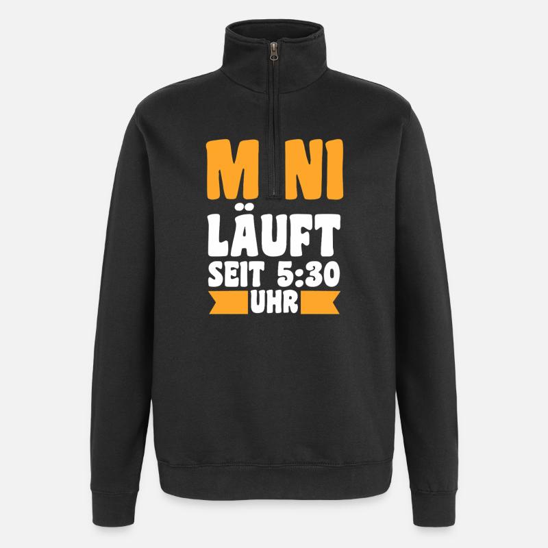 Mutter Team Mama - Quarter-Zip-Sweatshirt - Schwarz